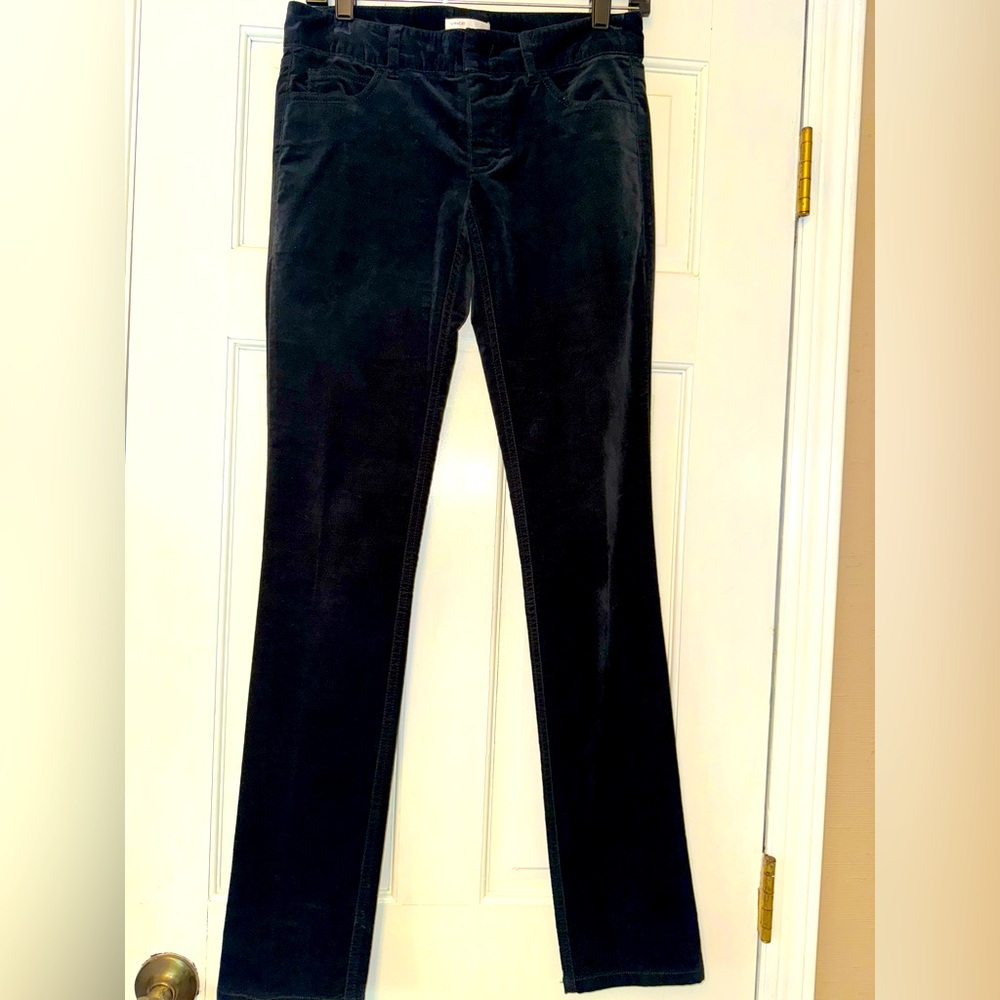 VINCE Black‎ Velvet Stretch Jeans